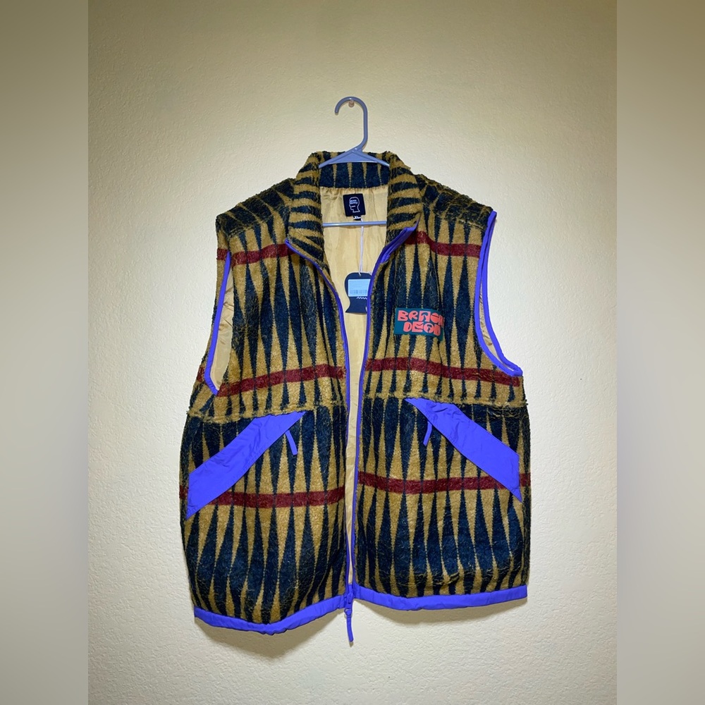 Brain Dead Multi-colored Sherpa Vest